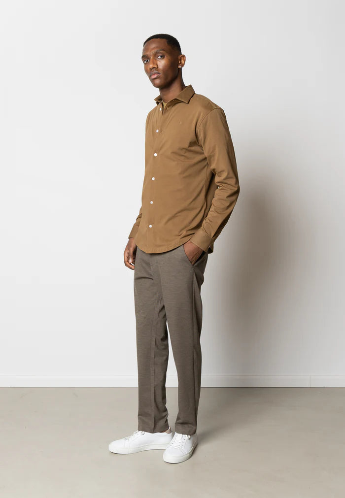 Clean Cut Copenhagen Formal Stretch Shirt Brown