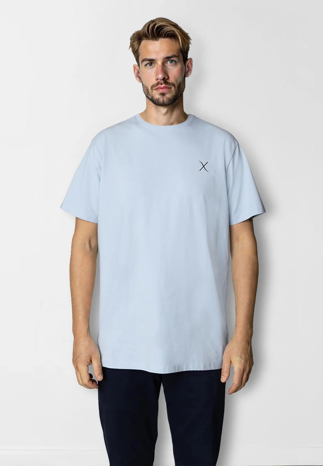 Clean Cut Copenhagen Cross Logo Tee Blue