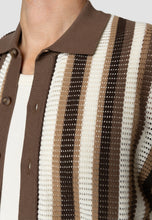 Load image into Gallery viewer, Clean Cut Copenhagen Daniel Shirt Ecru Brown Stripe
