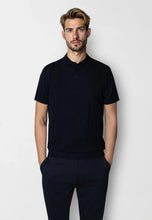 Load image into Gallery viewer, Clean Cut Copenhagen Jonas Knitted Polo Navy
